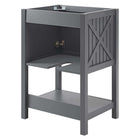 Modway - Steam Armoire de toilette de salle de bain (lavabo non inclus) - Gris-6
