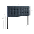 Modway - Lily Rembourré Tête de lit Queen size, Marine-Tête de lit Queen size