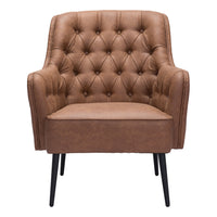 Zuo - Tasmania Fauteuil d’appoint - Brun vintage-Confort moelleux et rembourrage durable