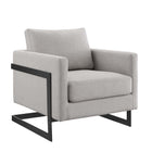 Modway - Posse Tissu rembourré Chaise d’accent - Chameau Noir-Chaise d’accent moderne