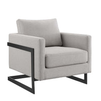 Modway - Posse Tissu rembourré Chaise d’accent - Chameau Noir-Chaise d’accent moderne