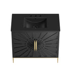 Modway - Awaken 36" Vanette de salle de bain - Noir noir-Assemblée requise