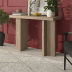 Hudson&Canal - Console Dimitra 42" L - Chêne gris vieilli-Fini en chêne gris vieilli aspect bois