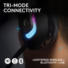 Logitech - G522 Lightspeed, casque gaming sans fil - microphone à bande passante complète - audio avancé - triple connectivité - Noir-Maîtrisez le jeu: conçu pour le style, le confort et la durabilité, ce modèle léger de 280 g est doté d’un bandeau de suspension lavable et d’oreillettes arrondies pour un meilleur ajustement