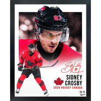 Frameworth - Sidney Crosby collage signature replica Hockey Canada 2026 - impression encadree - 16" x 20"-Produit sous licence officielle Hockey Canada mettant en vedette Sidney Crosby avec signature replica dans un collage multi-photos. Affichage encadre de qualite superieure de 16 par 20 pouces