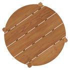 Modway - Eleni Rond 35 po Terrasse extérieure Bois teck Bar Table - Naturel-Assemblage simple