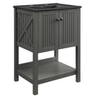 Modway - Steam 24" Vanette de salle de bain - Gris Noir-Bassin d’évier non inclus
