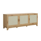 Manhattan Comfort - Meuble TV Sheridan 62,99 po style Mid-Century Modern - Nature-Garantie limitée du fabricant de 30 jours