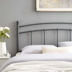 Modway - Abigail Métal Tête de lit King, Gris-Style de ferme moderne