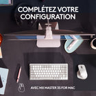 Logitech - MX Mechanical Mini pour Mac Clavier Sans Fil Illumine - Boutons Tactiles Silencieux - Gris (Pale Grey)-10