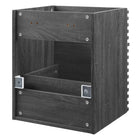 Modway - Render Fixation murale de 18" Armoire de toilette de salle de bain (lavabo non inclus) - Charbon de bois-7