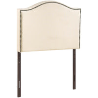 Modway - Curl Nailhead Tapis Tête de lit jumelée, Ivoire-Tête de lit contemporaine