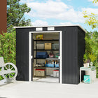 Outsunny - Abri de rangement extérieur adossé 7 pi x 4 pi avec kit de fondation-Toit incliné pour éviter l'accumulation d'eau
