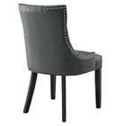 Modway - Regent Touffe Cuir végane Chaise à manger - Gris-Capacité de poids de la chaise : 286 lb.