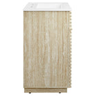 Modway - Render 24" Faux travertin Meuble de salle de bain avec lavabo - Blanc-Matchs non inclus