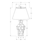 Monarch Specialties - Luminaire - 28 po H Lampe De Table - Résine Beige - Abat-Jour Ivoire / Crème - Contemporain - Moderne-Conçue pour durer, elle bénéficie d'une garantie limitée de 2 ans contre tout défaut, ce qui garantit que cette lampe décorative restera un élément essentiel de votre intérieur pendant de nombreuses années