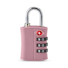 Bugatti - Ensemble de Serrures à Combinaison TSA 2 Pièces - ABS Durable - Rose-Approuvé par la TSA pour des Inspections de Bagages Sans Tracas et Sans Dommages