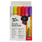 Mont Marte - Feutres acryliques Signature - Pointe large 3 mm - Assortis - Lot de 12-La pointe large est conçue pour des traits plus épais, pour remplir de plus grandes surfaces et pour créer des lettrages, des œuvres d’art et des effets de journalisation remarquables