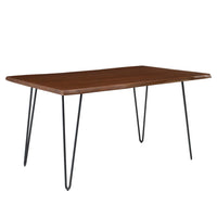 Modway - Ardor Bois d’acacia à bord vivant de 60 po Bois d’acacia Table à manger, Noyer noir-Table à manger Live Edge
