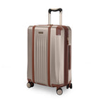 Ricardo Beverly Hills - Montecito 2.0 Bagage de Cabine Rigide 21 po - port USB - Champagne-Poignée télescopique ergonomique avec prise moulée confortable - Facilite les déplacements dans les aéroports, les hôtels et les rues achalandées, tout en offrant plus de confort