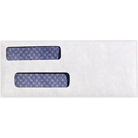 JAM Paper - Enveloppes Double Fenêtre pour Chèques, Blanc Brillant, 3 5/8 x 8 3/4, Paquet de 500-Taille : enveloppes à double fenêtre 3 5/8 po x 8 3/4 po / 3,625 po x 8,75 po / 92 mm x 222 mm