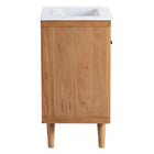 Modway - Birdie 24" Vanette de salle de bain - Blanc naturel-Trous de robinet centraux 8"