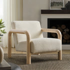 Modway - Sereno Boucle Chaise d’accent - Chêne crème-Rembourrage en mousse dense