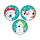 TREND - Autocollants puants ours d’hiver/PepBEARmint - 6 paquets de 48-Chaque autocollant de 1-1/4 po de diamètre.