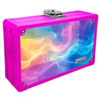 Vaultz - La boîte à crayons verrouillable - Rose tourbillonnant-Parfait pour les fournitures scolaires ou les petits objets de valeur comme la monnaie, un téléphone cellulaire, etc.