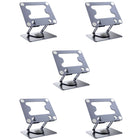 ShoppingAll - Support D’Ordinateur Portable Avec Base Rotative À 360° Pour Ordinateurs Et Tablettes Jusqu’à 17,3 Pouces – SA-LS8R-GRAY (Paquet De 5)-Base Pivotante à 360° – Changez d’angle de vue facilement grâce à la base rotative fluide.