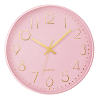 Monarch Specialties - 9108 Horloge Murale Rond de 12" - Visage Rose/Cadre Rose-Ajoutez une touche industrielle contemporaine à votre décoration avec cette élégante horloge murale ronde de12 pouces, dotée d'un cadran rose chic sur un cadre rose stylé