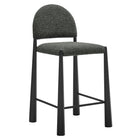 Modway - Hayley Tissu rembourré Tabouret de comptoir - Anthracite noire-Tabouret polyvalent