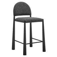 Modway - Hayley Tissu rembourré Tabouret de comptoir - Anthracite noire-Tabouret polyvalent