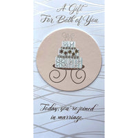 Rosedale Gold - Cartes de souhaits Mariage avec enveloppes – 5-1/2 po x 8 po – gâteau – paquet de 6-Cartes de souhaits qualité boutique