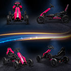 Aosom - Kart électrique 12v avec marche avant/arrière - pour 3-8 ans - rose-Une ceinture de sécurité à deux points et un dossier supplémentaire offrent un trajet confortable et sécurisé 