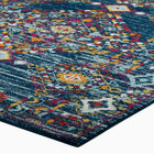 Modway - Entourage Treillis floraux vintage Khalida Tapis de 5 pi l x 8 pi L - Bleu Orange Jaune Rouge-Haute densité / Tissé à la machine