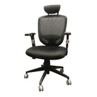 TygerClaw – Fauteuil de bureau à dossier élevé aéré et appui-tête, 25,6 x 12,6 x 28 po, noir-Personnalise ton confort avec un appui-tête réglable, des réglages de hauteur et un soutien lombaire intégré pour un dos heureux et sans tension