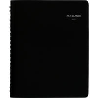 AT-A-GLANCE - Cahier de rendez-vous quotidien pour groupe de quatre personnes 2027 - 11 po H x 7 7/8 po l - noir - anglais-12 mois : janvier 2027 à décembre 2027
