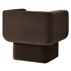 Modway - Tate Performance Velvet Chaise d’accent - Marron chocolat-Cadre en bois solide