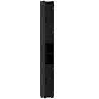 HOMCOM - Armoire de rangement de salle de bain étroite 73 po, grain de bois noir-Offre des espaces de rangement fermés et ouverts avec des étagères réglables pour plus de polyvalence 