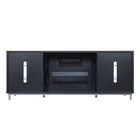 Manhattan Comfort - Ensemble de 2 cheminées modernes Brighton 60 po - Noir et Onyx-Avertissement Ne touchez pas la surface chaude Gardez les cordons électriques, les rideaux, les meubles et autres matériaux combustibles à au moins 3 pieds de l’avant du radiateur et éloignés des côtés et de l’arrière UL certifié FCC certifié