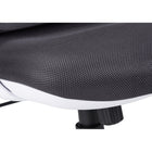Monarch Specialties - 7269 Chaise De Bureau Dossier Haute Exec  - Blanc/Meche Gris-Hauteur du siège: 18,50 po à 22,25 po H; dimensions du siège: 21 po L x 20 po P; capacité de poids: 300 lb