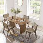 Modway - Amistad 60 po Bois Table à manger, Noyer-Sièges jusqu’à 6