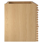 Modway - Render Support mural de 36" Armoire de toilette de salle de bain (lavabo non inclus) - Chêne-Tiroirs à extension complète