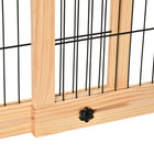 PawHut - Barrière pour animaux autoportante avec longueur réglable de 41 po à 72 po - naturel-Couleur : Naturel 