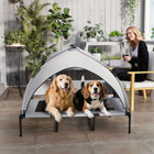 PawHut - Lit pour chien surélevé, lit pour animal de compagnie portable avec auvent - sac-La maille respirante améliore le confort 