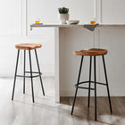 Modway - Concord Dos sans dos Tabourets de bar - Noyer - Ensemble de 2-Conception sans dos