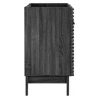 Modway - Render 36" Armoire à coiffeuse de salle de bain - Charbon de bois-Portes à fermeture douce