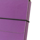 JAM Paper - Étui de transport pour dossiers minces avec bande élastique - 9 1/4 x 1/2 x 12 1/2 - Violet-Fabriqué à partir d'un matériau en aggloméré durable et robuste et doté d'une fermeture à bande élastique noire conçue pour maintenir les documents en sécurité
