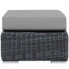 Modway - Summon Terrasse extérieure Ottoman Sunbrella in Toile gris-Cadre en aluminium revêtu de poudre